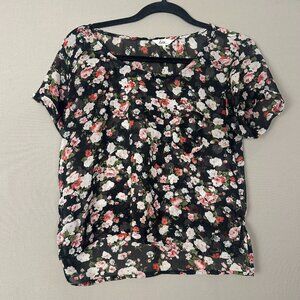 Sheer Floral Blouse